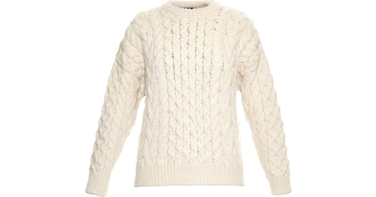 white merino sweater
