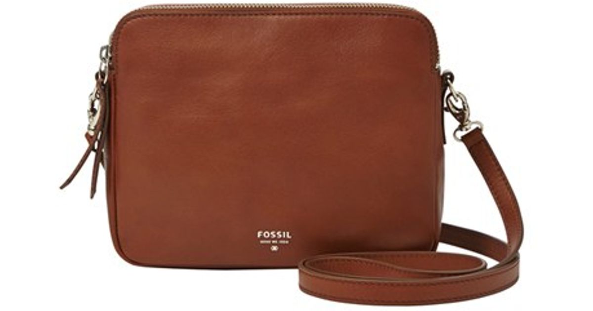 Fossil Brown Sydney Leather Crossbody Bag