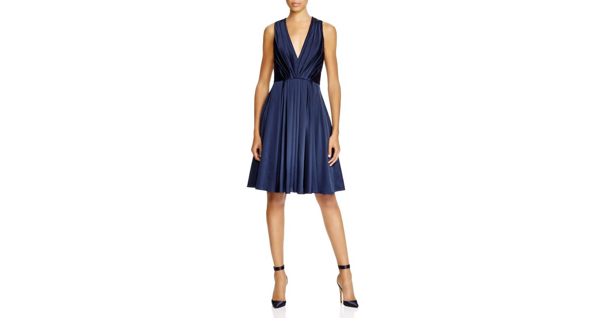 vera wang navy blue dress