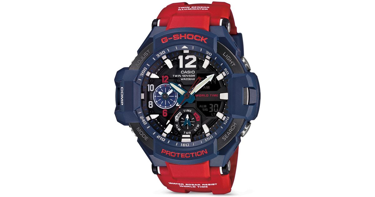 g shock blue and red