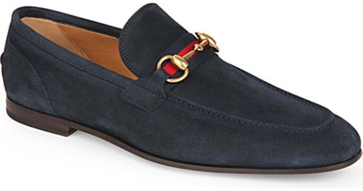 mens blue suede gucci loafers