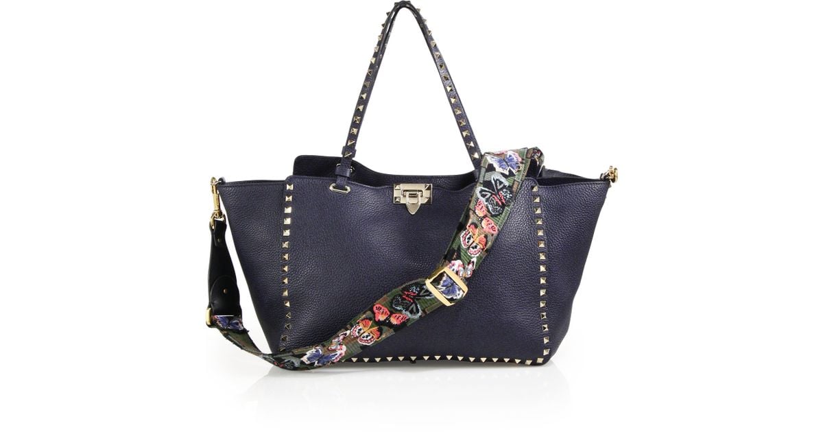 Lyst Valentino Camuerfly Embroidered Leather Handbag Strap In Lyst Valentino Camuerfly Embroidered Leather Handbag Strap In Green
