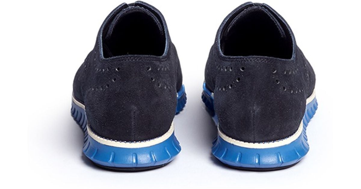 cole haan zerogrand blue suede