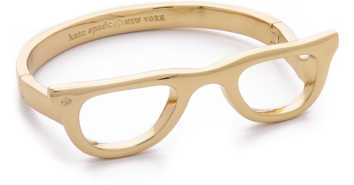 Kate Spade Goreski Glasses Bangle Bracelet - Gold in Metallic - Lyst