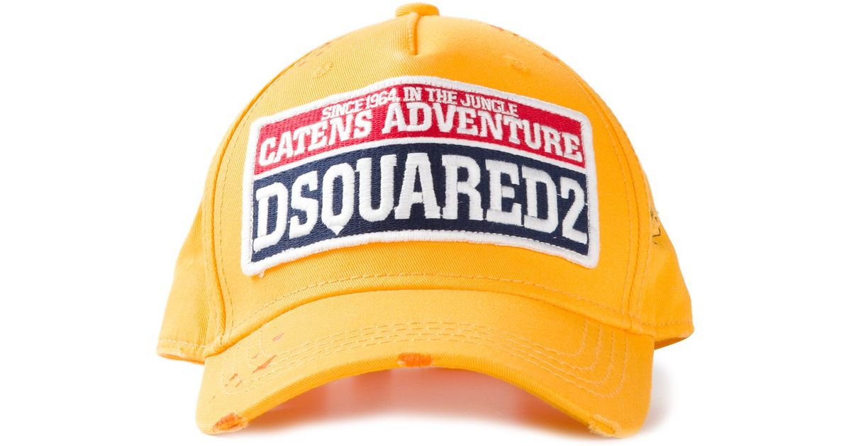orange dsquared hat