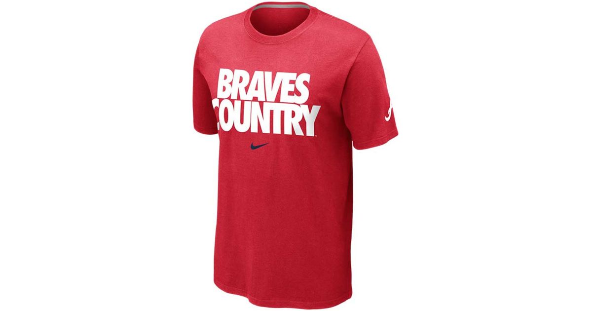 red atlanta braves shirt