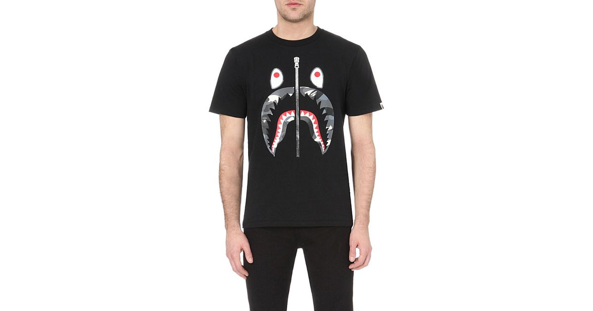 a bathing ape shark t shirt