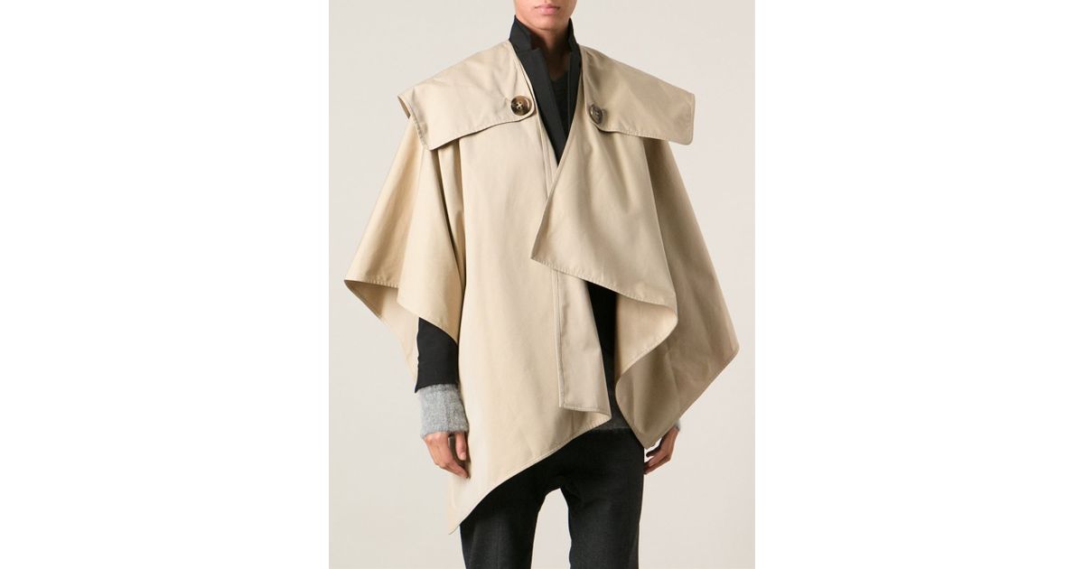 Burberry Prorsum Trench Cape In Natural Lyst