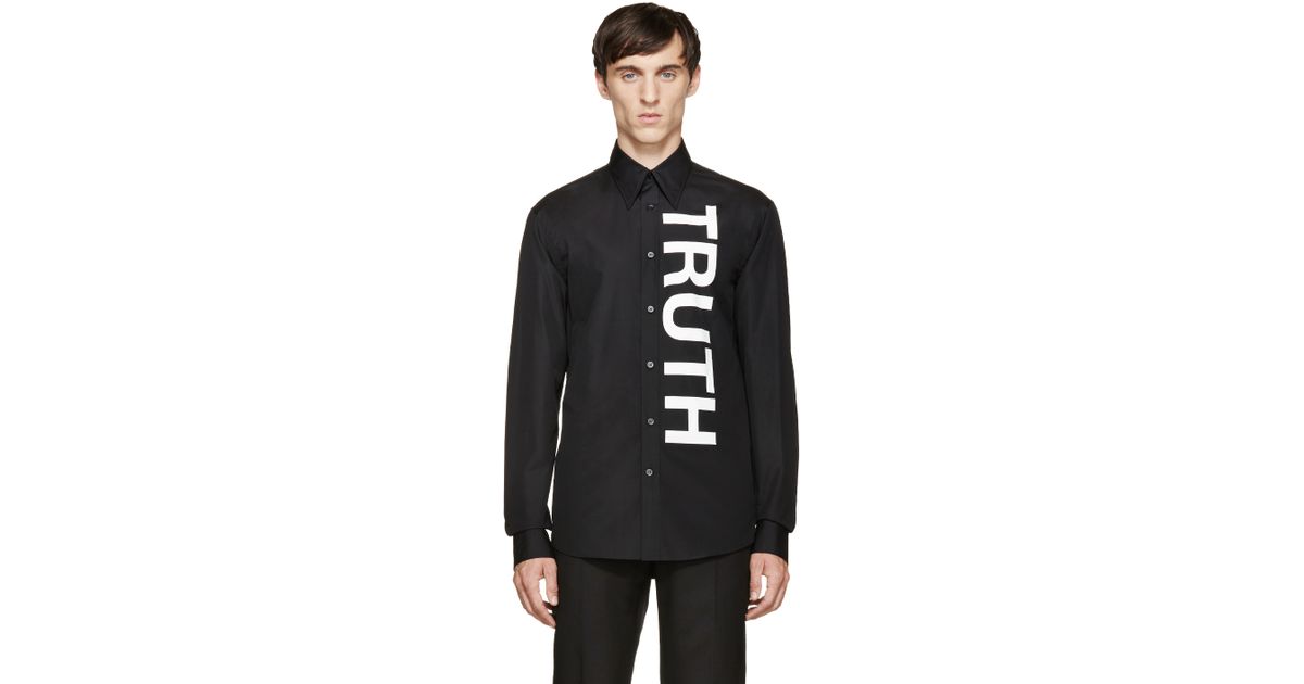 Alexander McQueen Black Truth Shirt for 