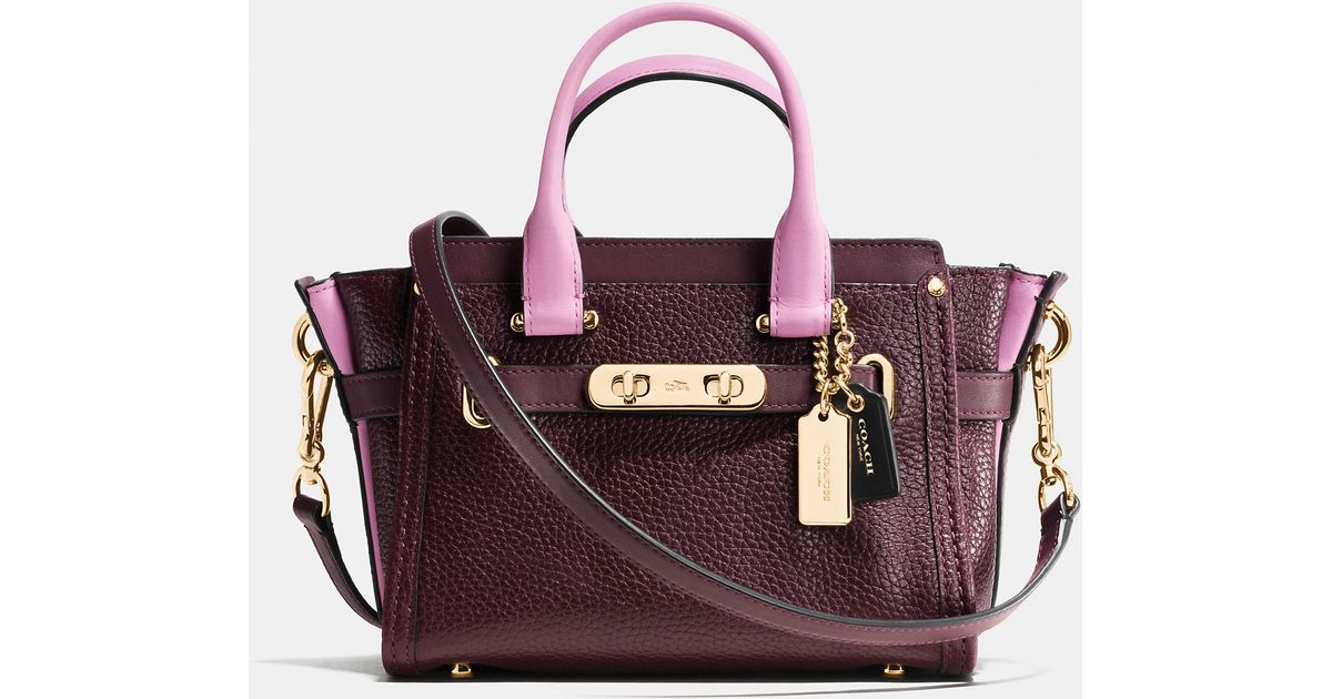 coach swagger oxblood