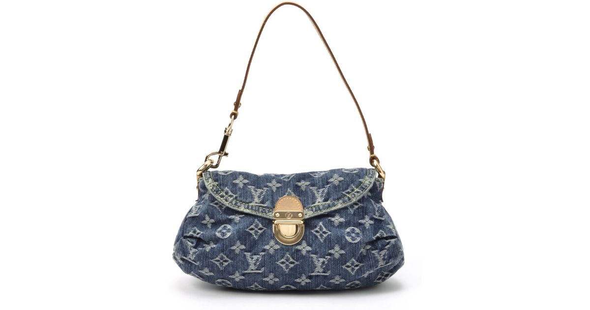 Lyst Louis Vuitton Monogram Denim Mini Pleaty Handbag In Blue