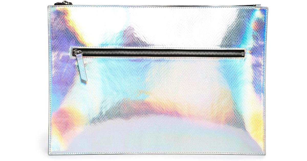 holographic clutch bag