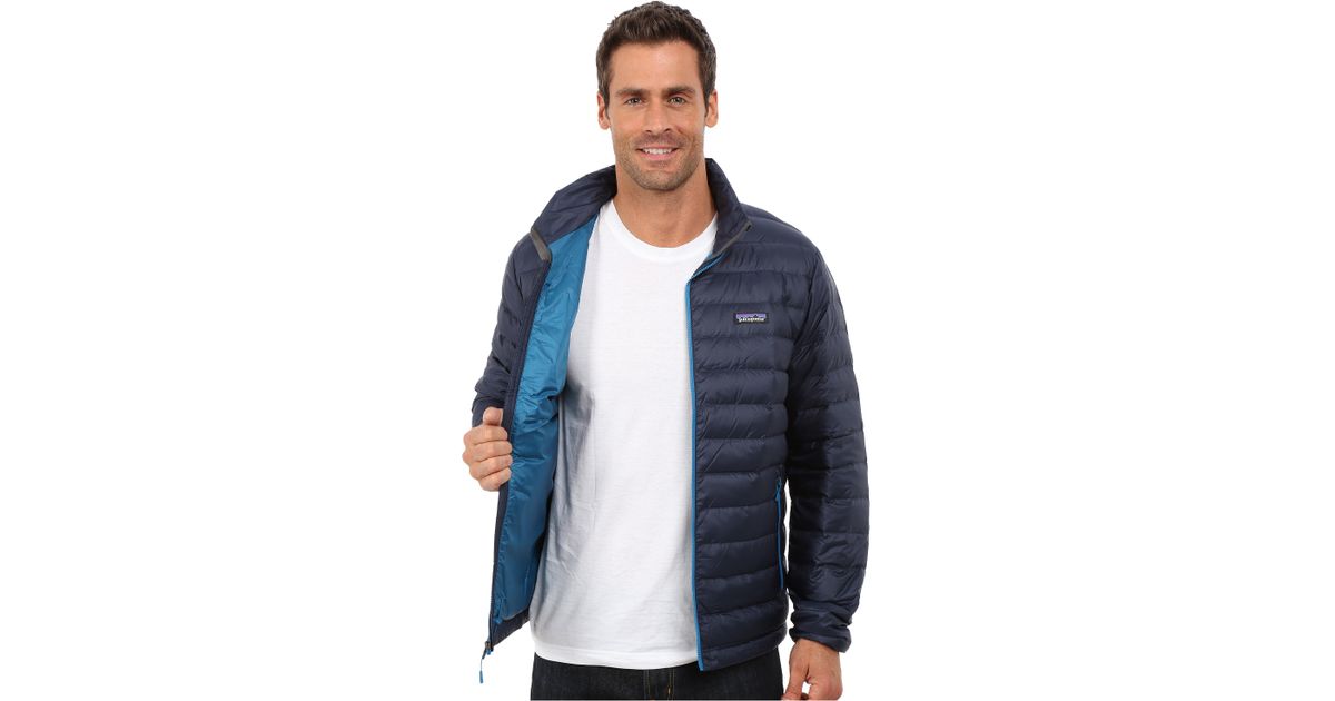 patagonia navy blue down jacket