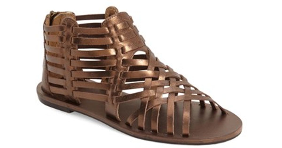bronze gladiator sandals