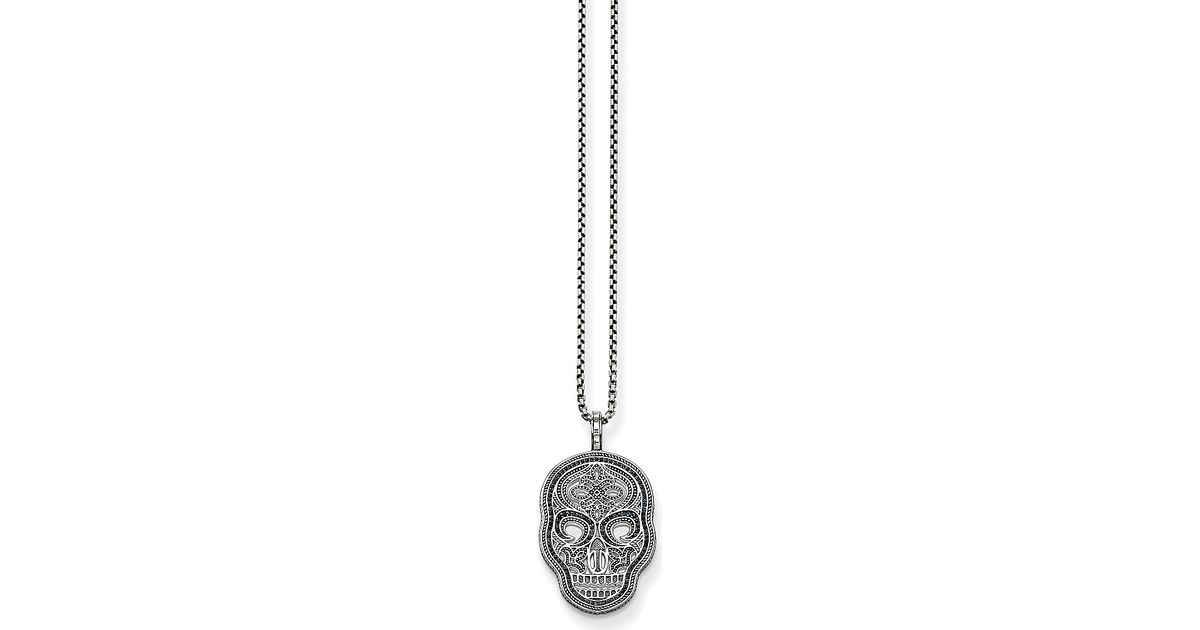 Lyst Thomas Sabo Rebel At Heart Sterling Silver Skull Necklace In Lyst Thomas Sabo Rebel At Heart Sterling Silver Skull Necklace In Metallic