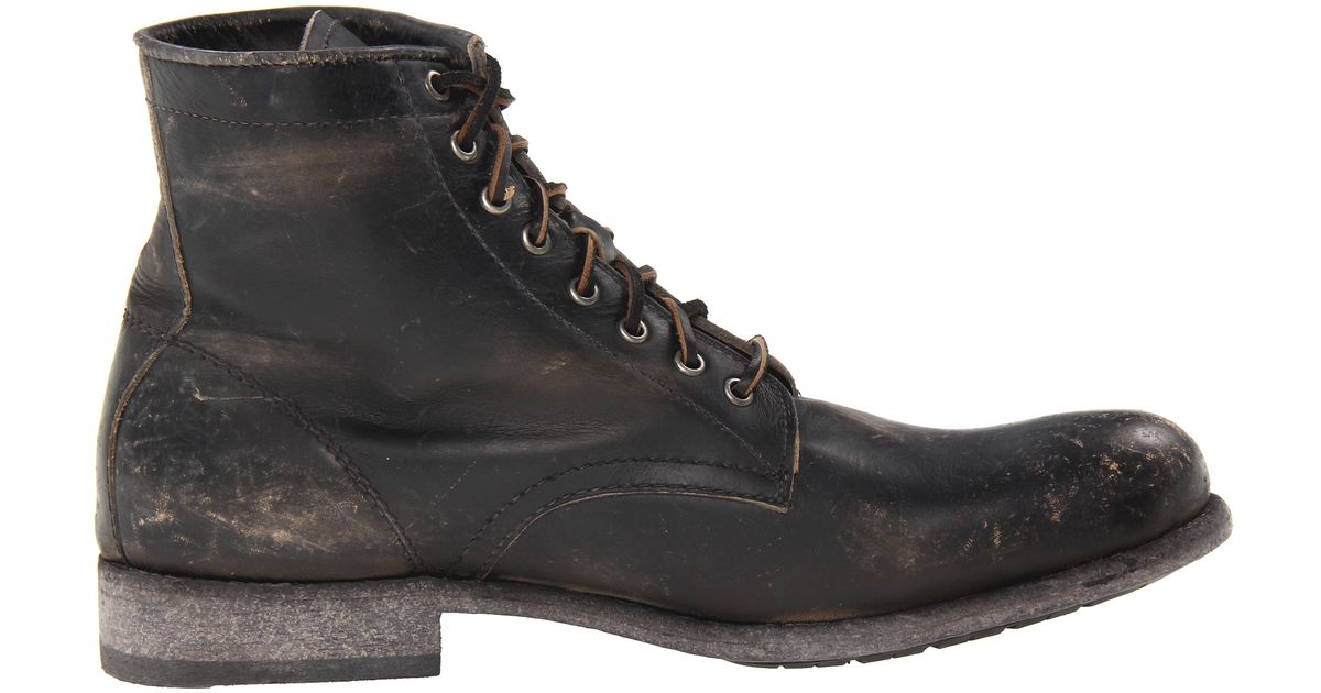 frye tyler lace up black