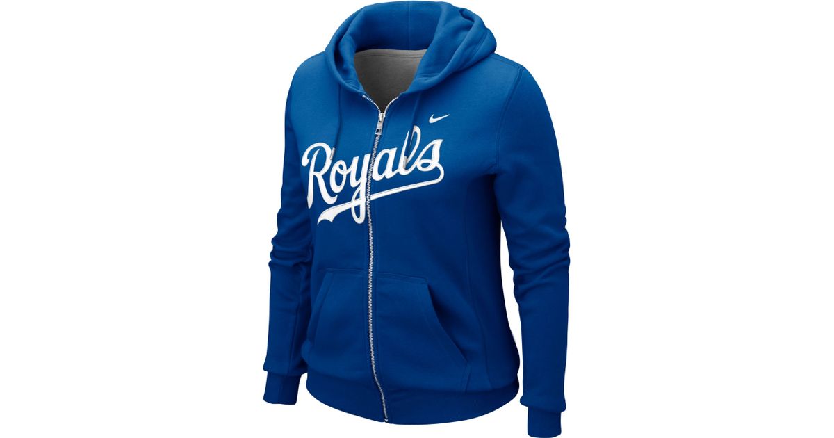 Lyst Nike Womens Kansas City Royals Fullzip Classic Hoodie in Blue
