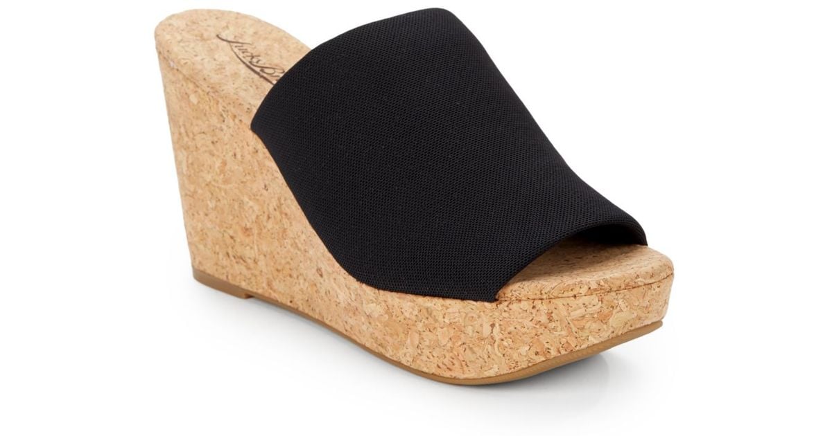 Lucky Brand Marilynn Cork Wedge Sandals in Black Lyst