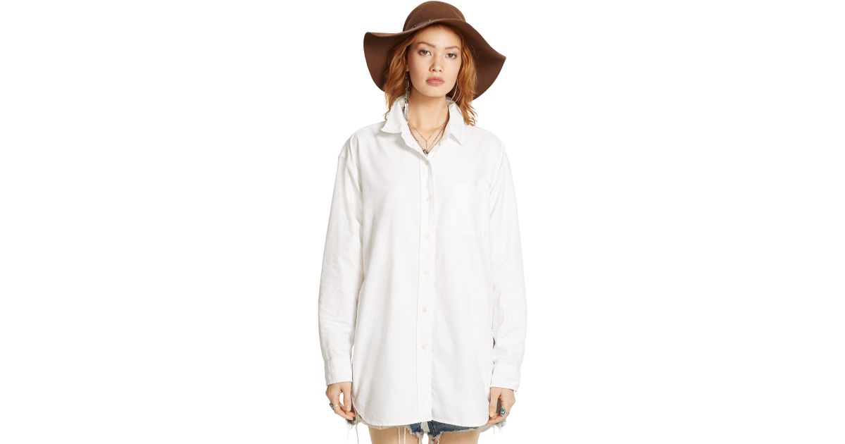ralph lauren cotton oxford big shirt