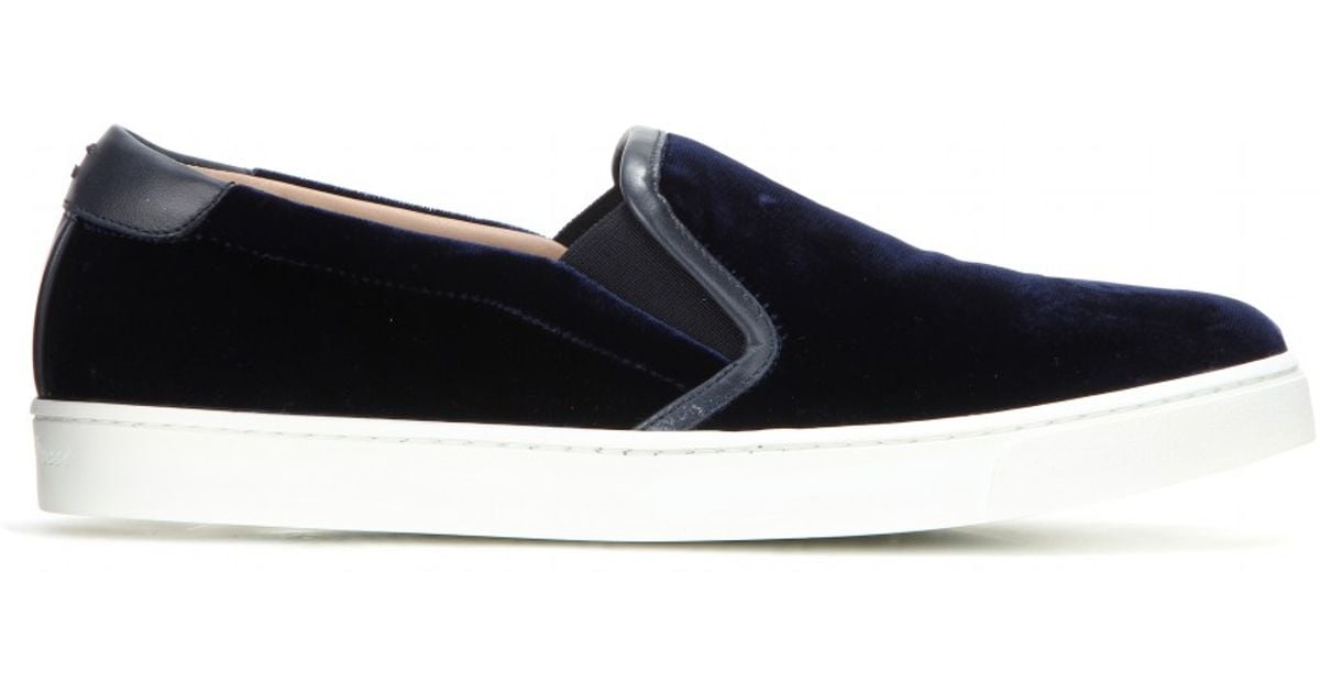 velvet slip on sneakers