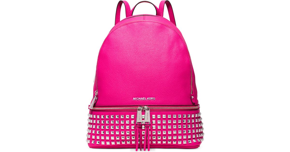 hot pink michael kors backpack
