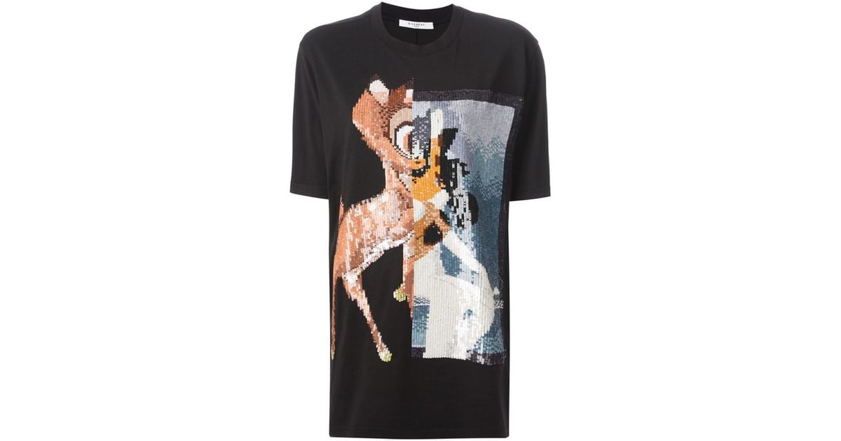 Givenchy Bambi Print T-Shirt in Black | Lyst