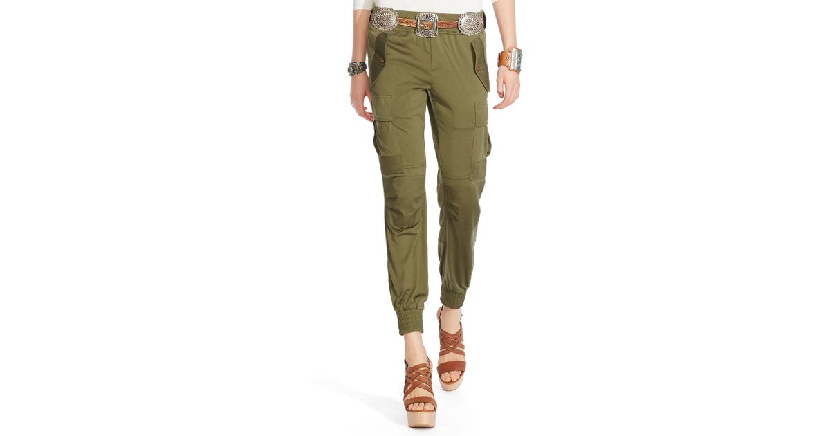 Polo Ralph Lauren Silk Military Cargo Pant in Green | Lyst