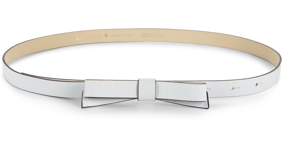 white bow belt