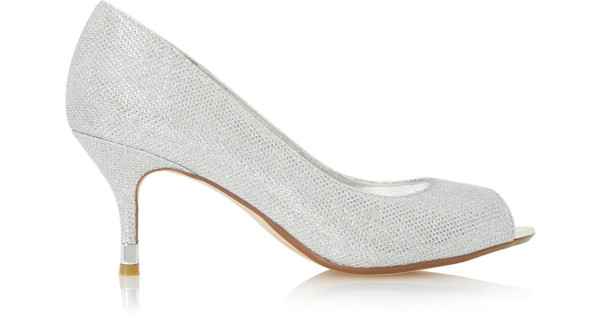 white low heel court shoes