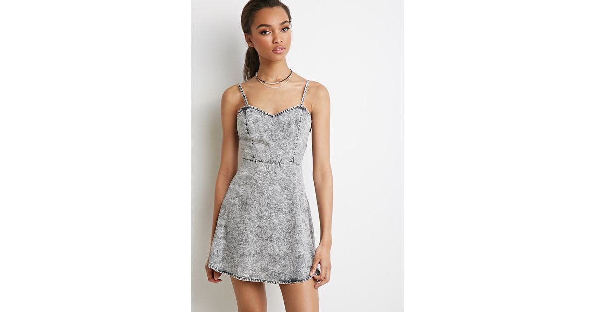 grey denim dress