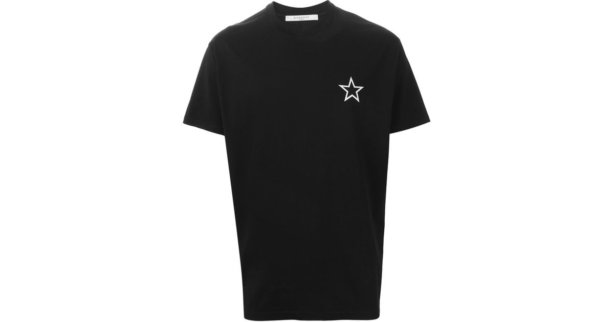 Star Print T-shirt in Black for Men - Lyst