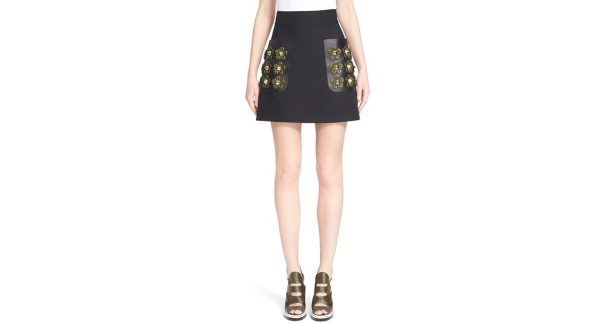 floral embellished skirt