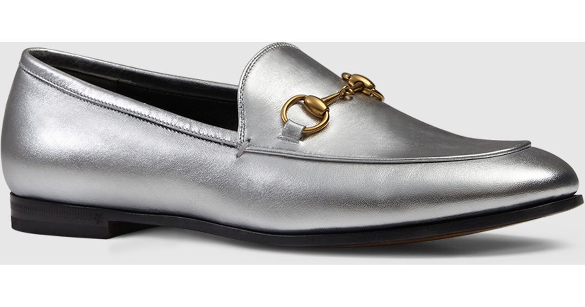 gucci metallic loafers