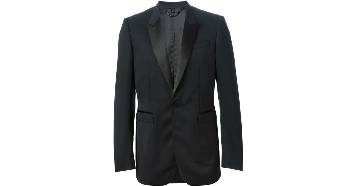 Burberry Prorsum Wool Tuxedo Jacket in Black for Men - Lyst
