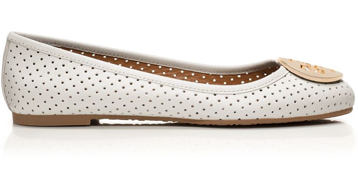 tory burch perforated flats