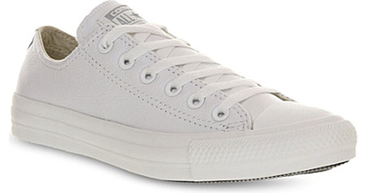 Converse All Star Low-top Leather Trainers in White for Men | Lyst