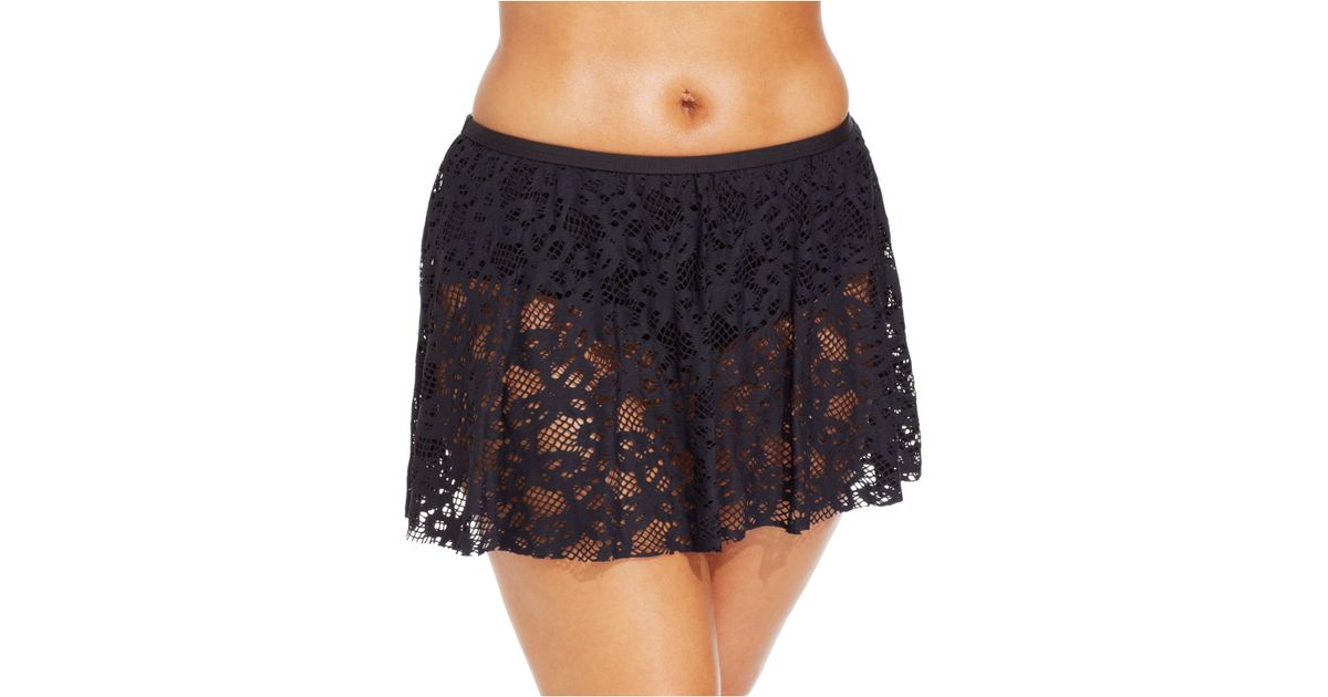 plus size lace swim shorts