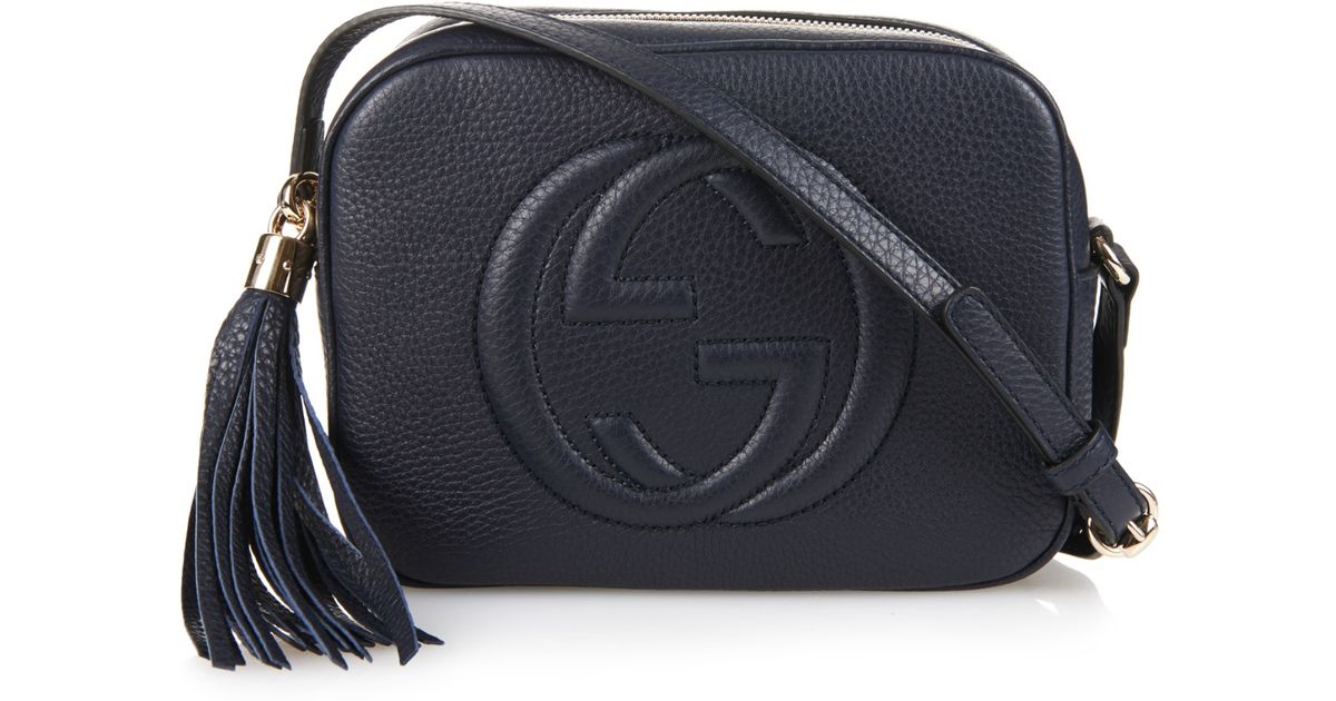 Gucci Soho Leather Cross-body Bag in Navy (Black) | Lyst