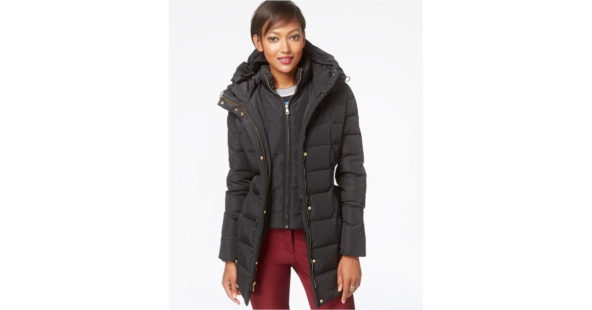 cole haan hooded down and feather jacket