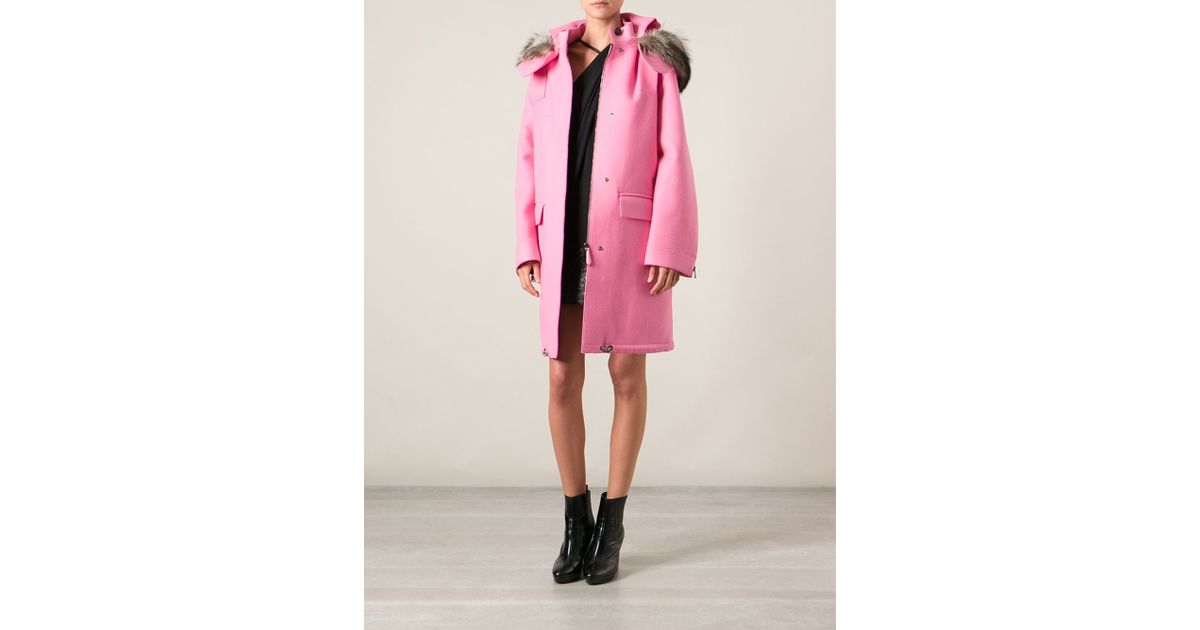 fendi pink fur coat