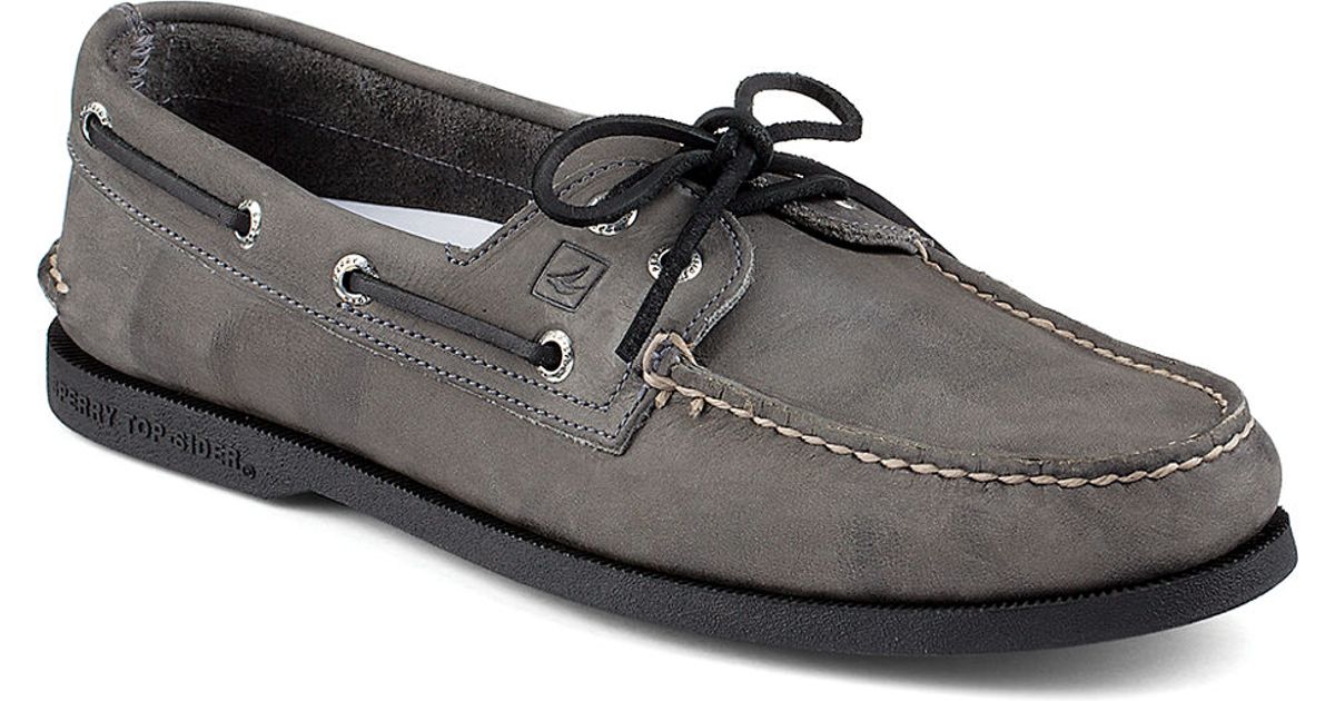 sperry gray boat shoes