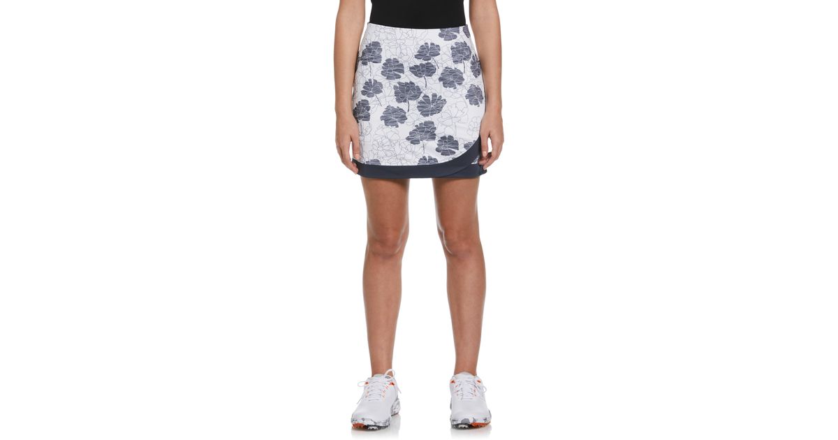 Callaway Apparel 17" Cutout Floral Print Wrap Golf Skort in Blue Lyst