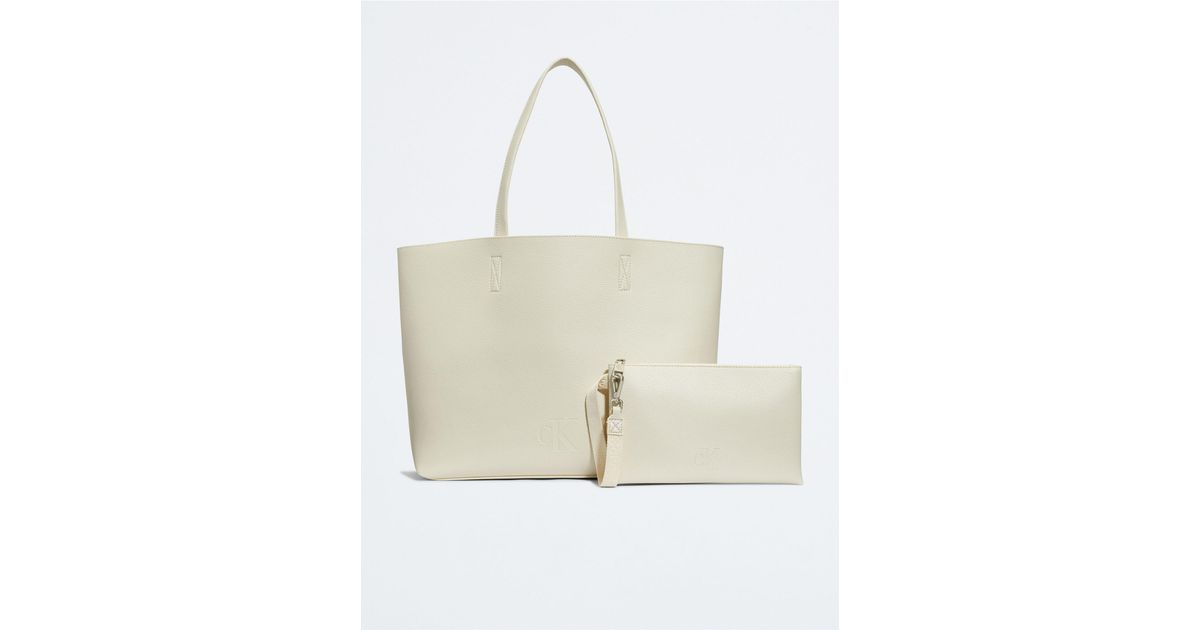 Calvin Klein All Day Tote Bag in White Lyst