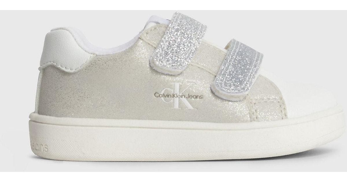 Calvin klein sales silver glitter trainers