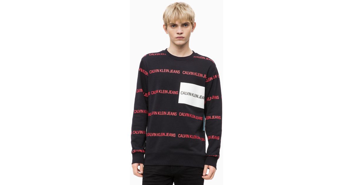 calvin klein multi logo sweatshirt