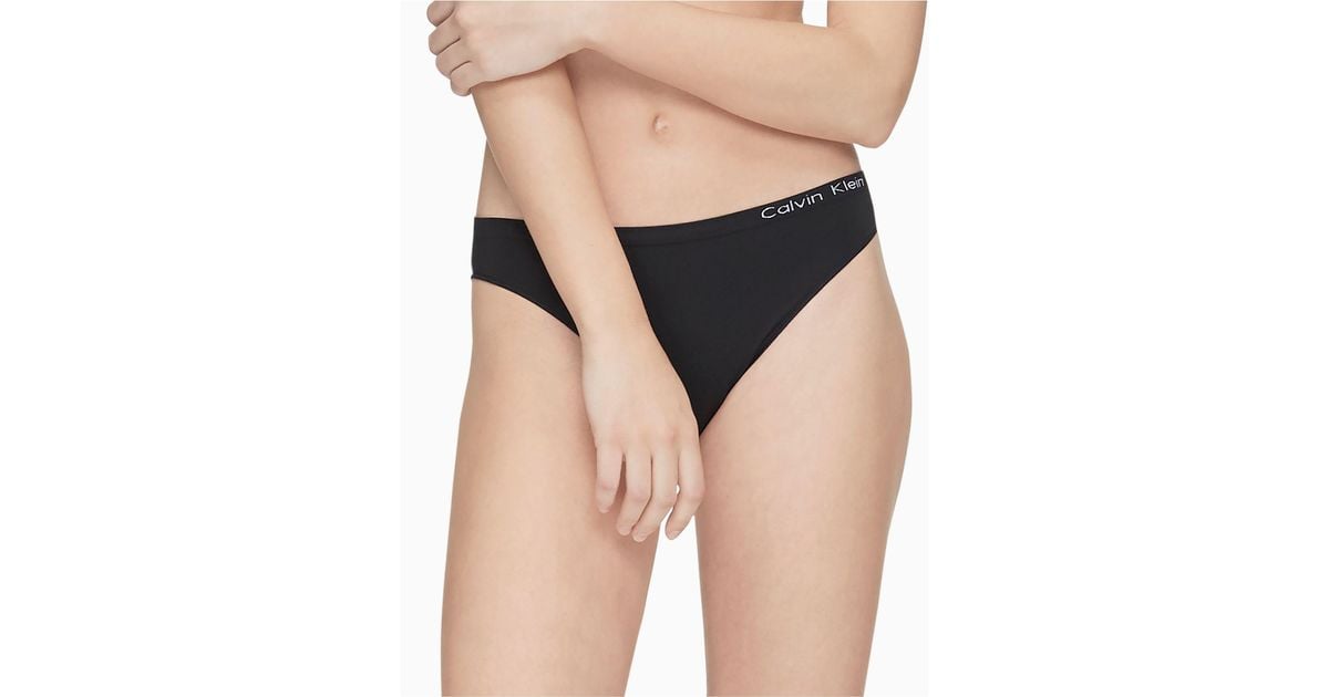 Calvin Klein Pure Seamless Bikini Bottom in Black