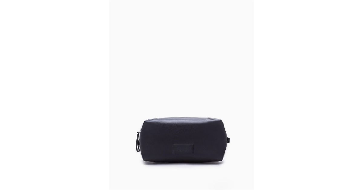 black leather dopp kit