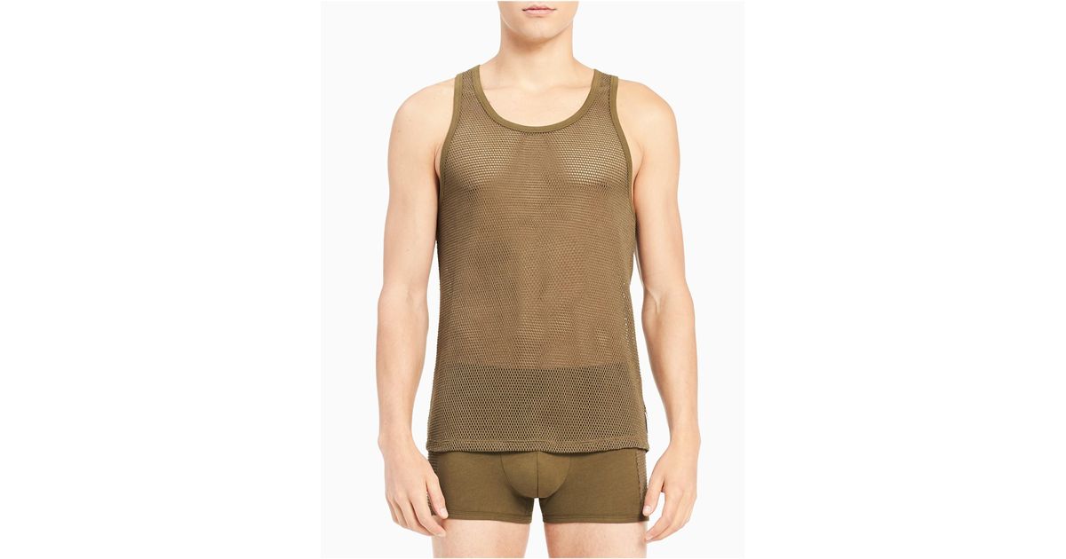 calvin klein body mesh tank top