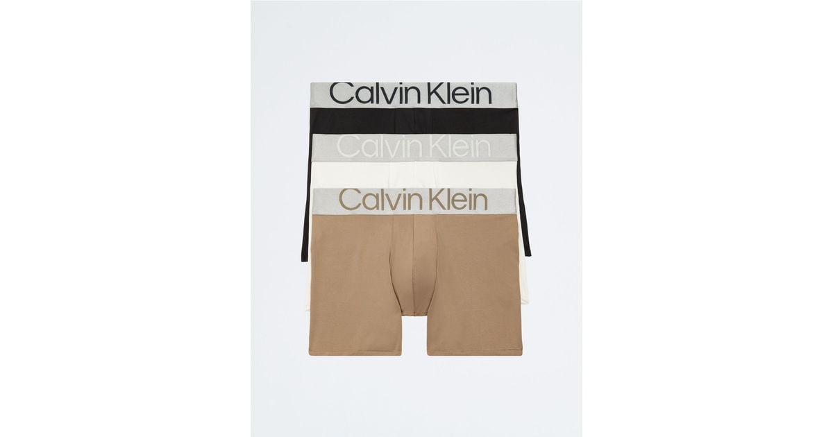 Boxer shorts Calvin Klein Reconsidered Steel Microfiber Boxer Brief 3 Pack  Black
