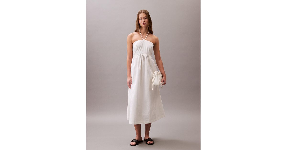 open back halter neck dress Venus Elegant Open Back Plunge Neck Flowy Halter Dress XS / Red main image 0